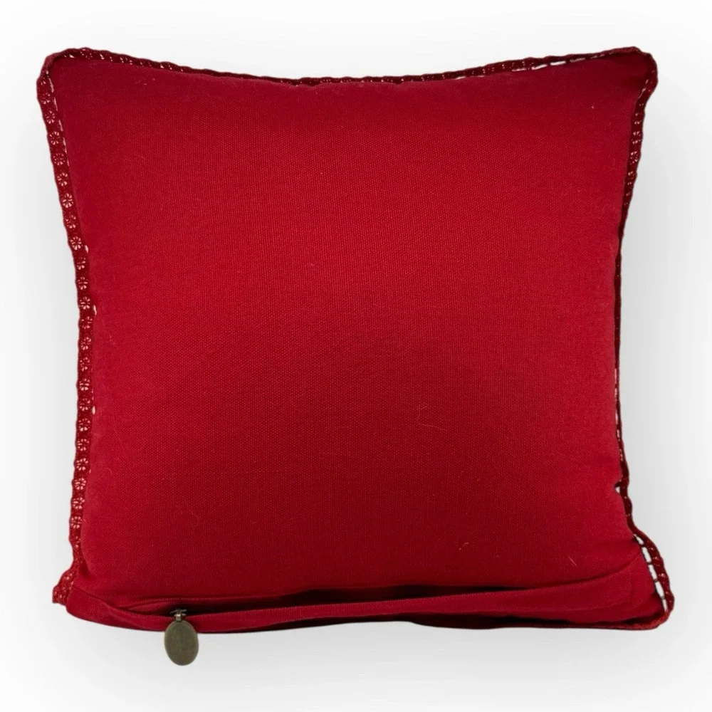 Pier 1 Christmas Penguin Embroidered Throw Accent Pillow 11